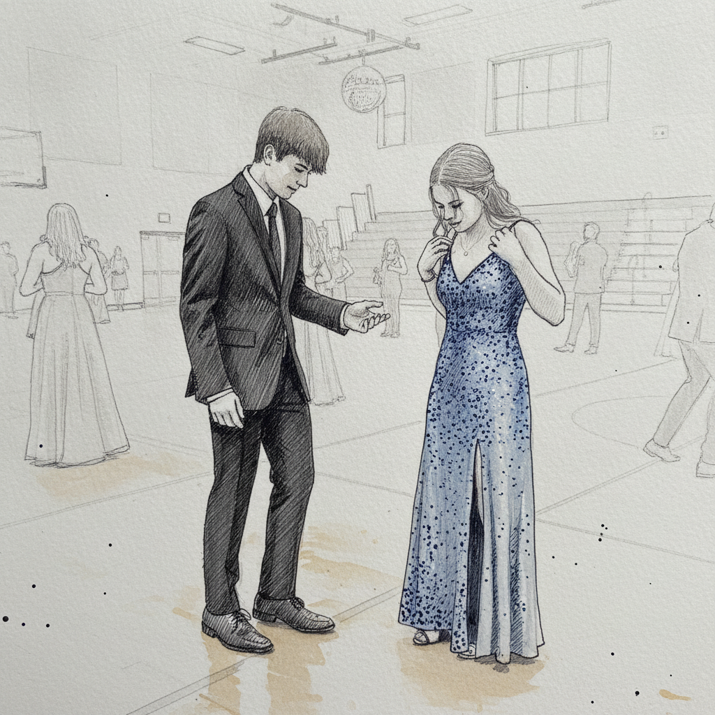 Teens awkward at school dance example 1