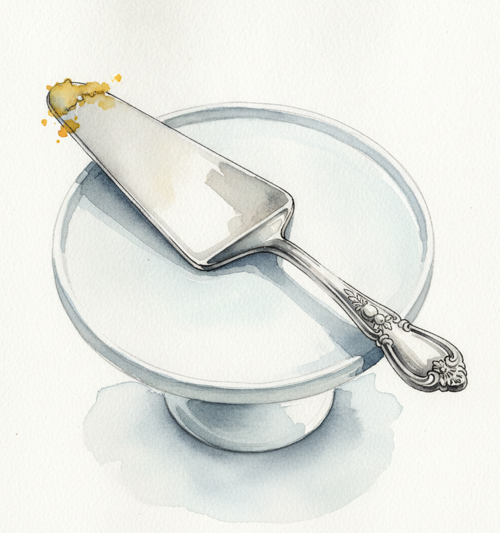 Silver-Handled Cake Server example 1