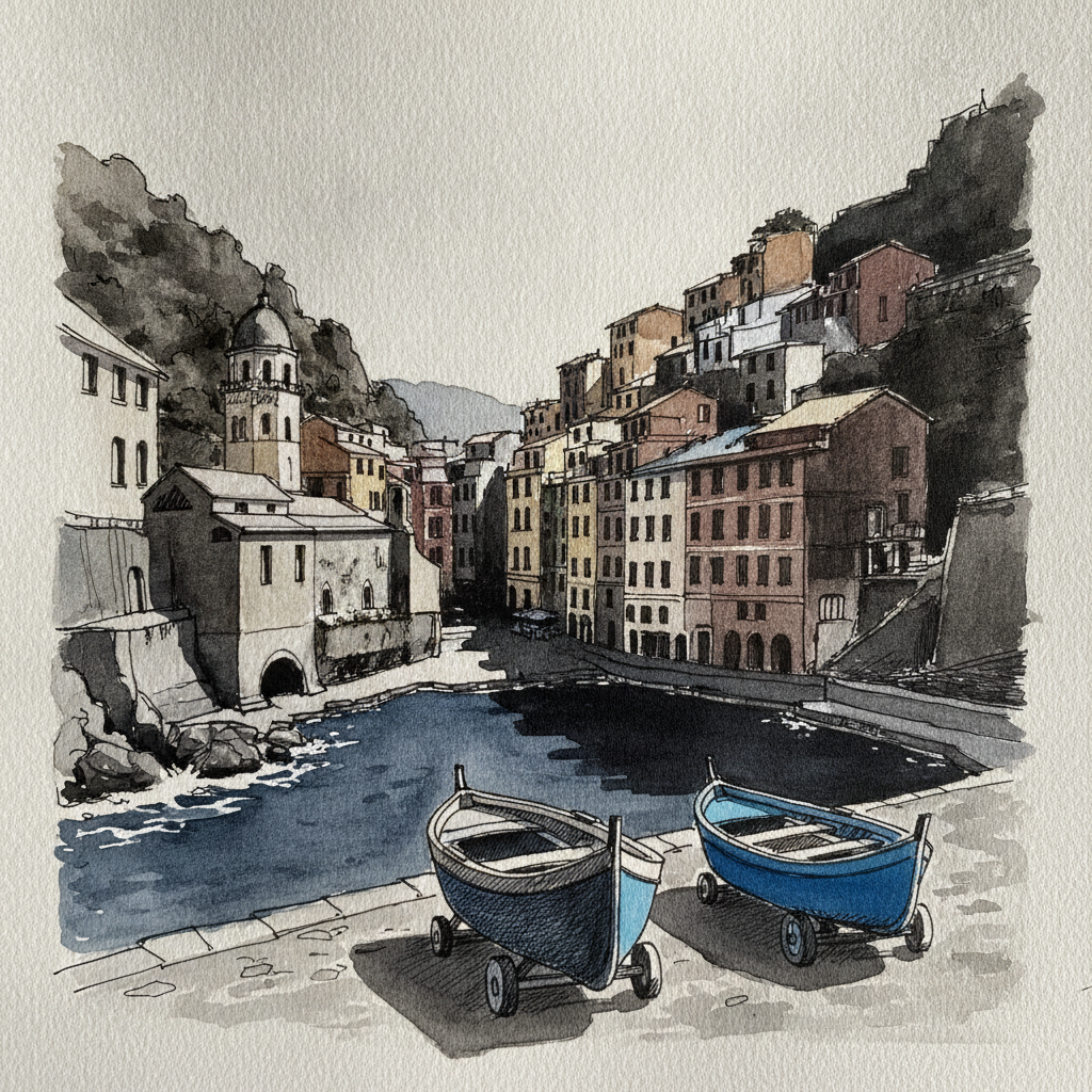 Riomaggiore, Cinque Terre, Liguria, Italy example 1