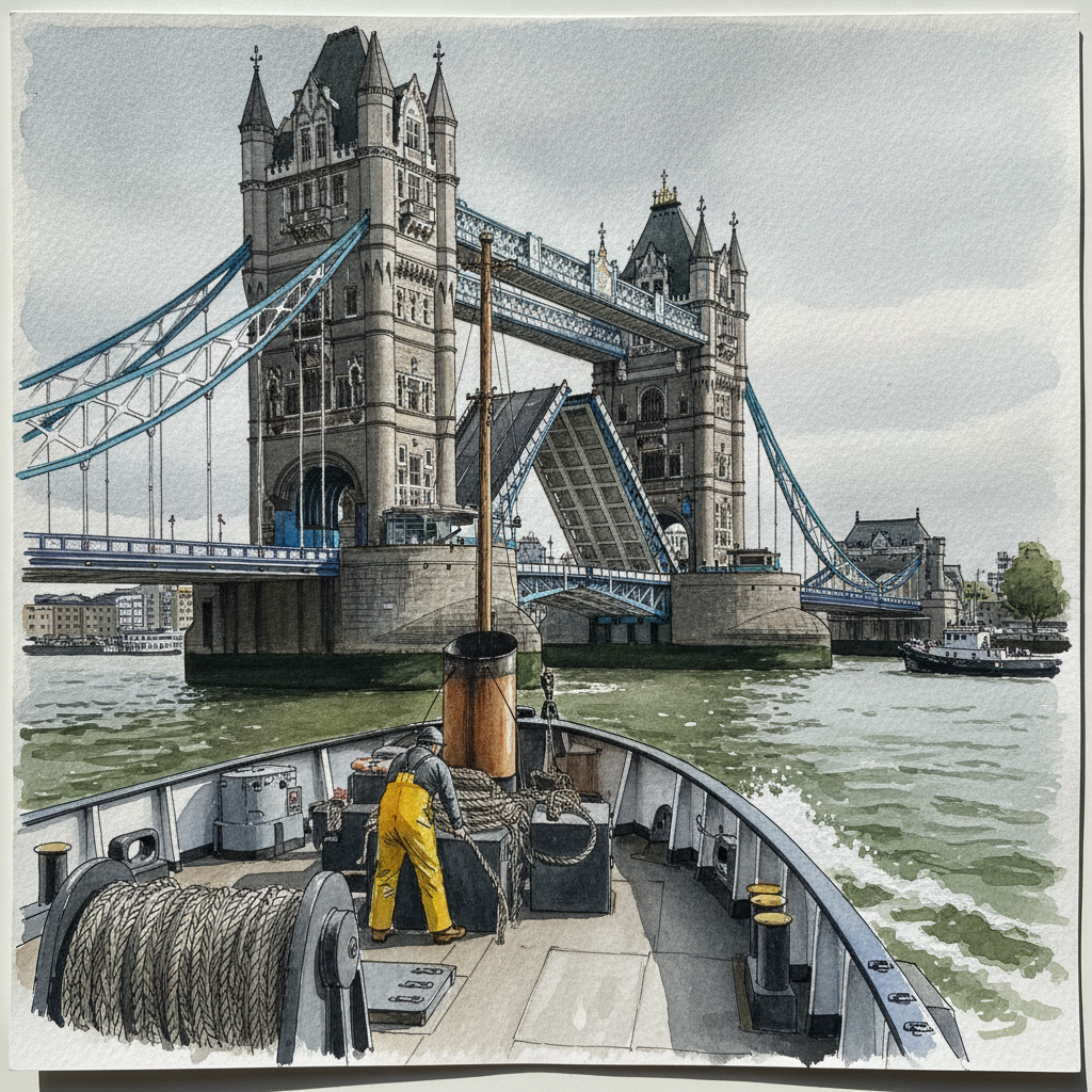 Tower Bridge from a Tug example 1