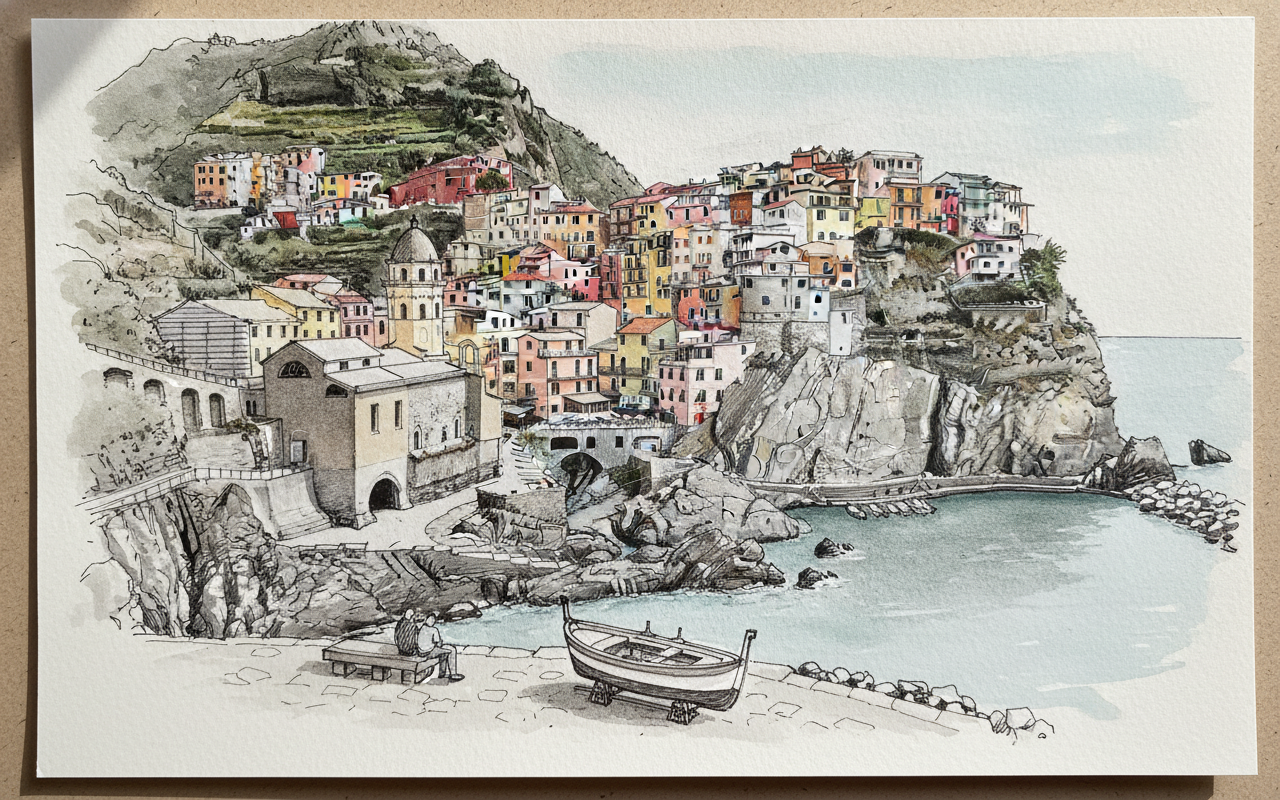 Riomaggiore, Cinque Terre, Liguria, Italy example 2