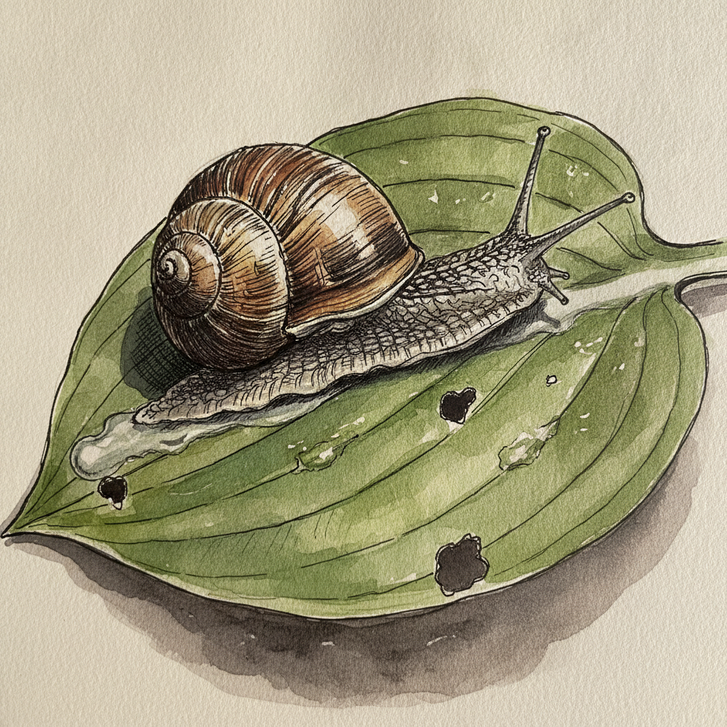 Brown garden snail example 2