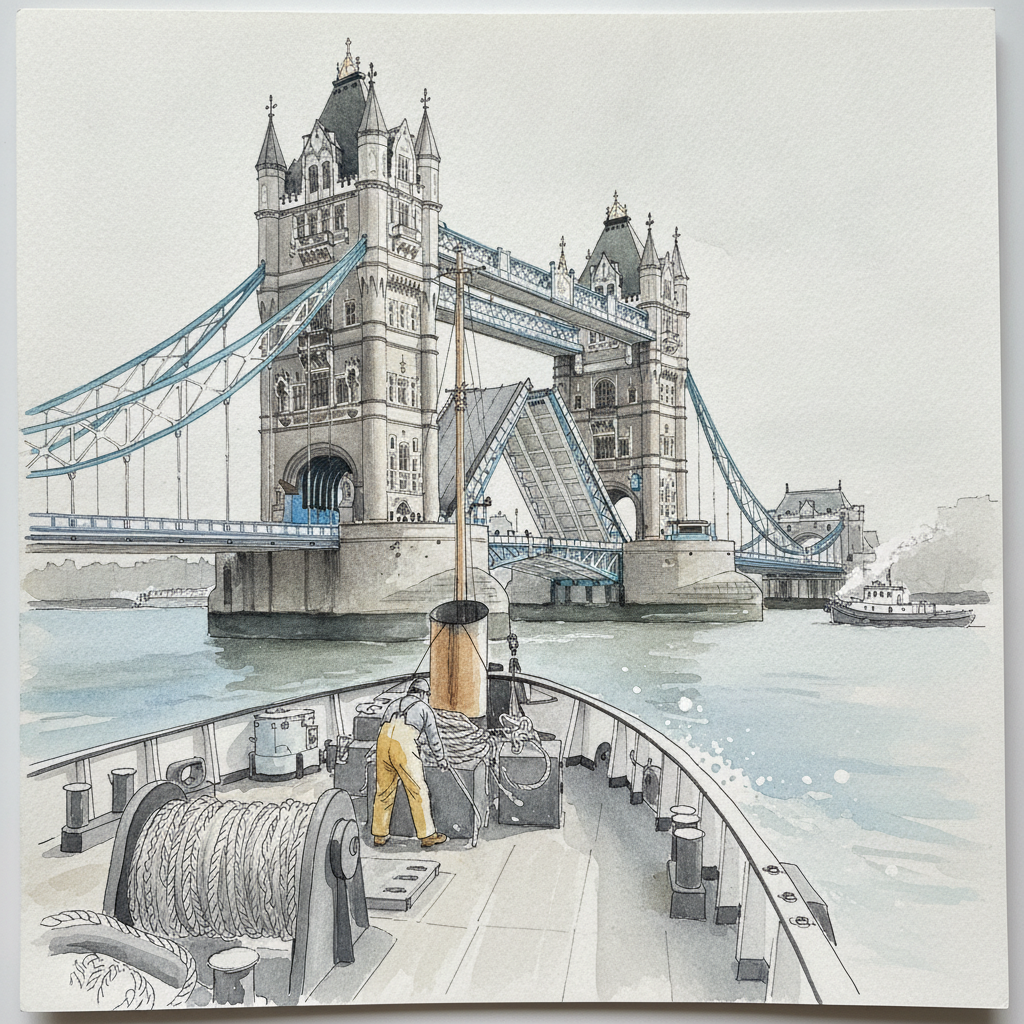 Tower Bridge from a Tug example 2