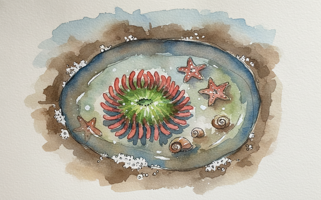 Tide pool at Botanical Beach, Vancouver Island example 3