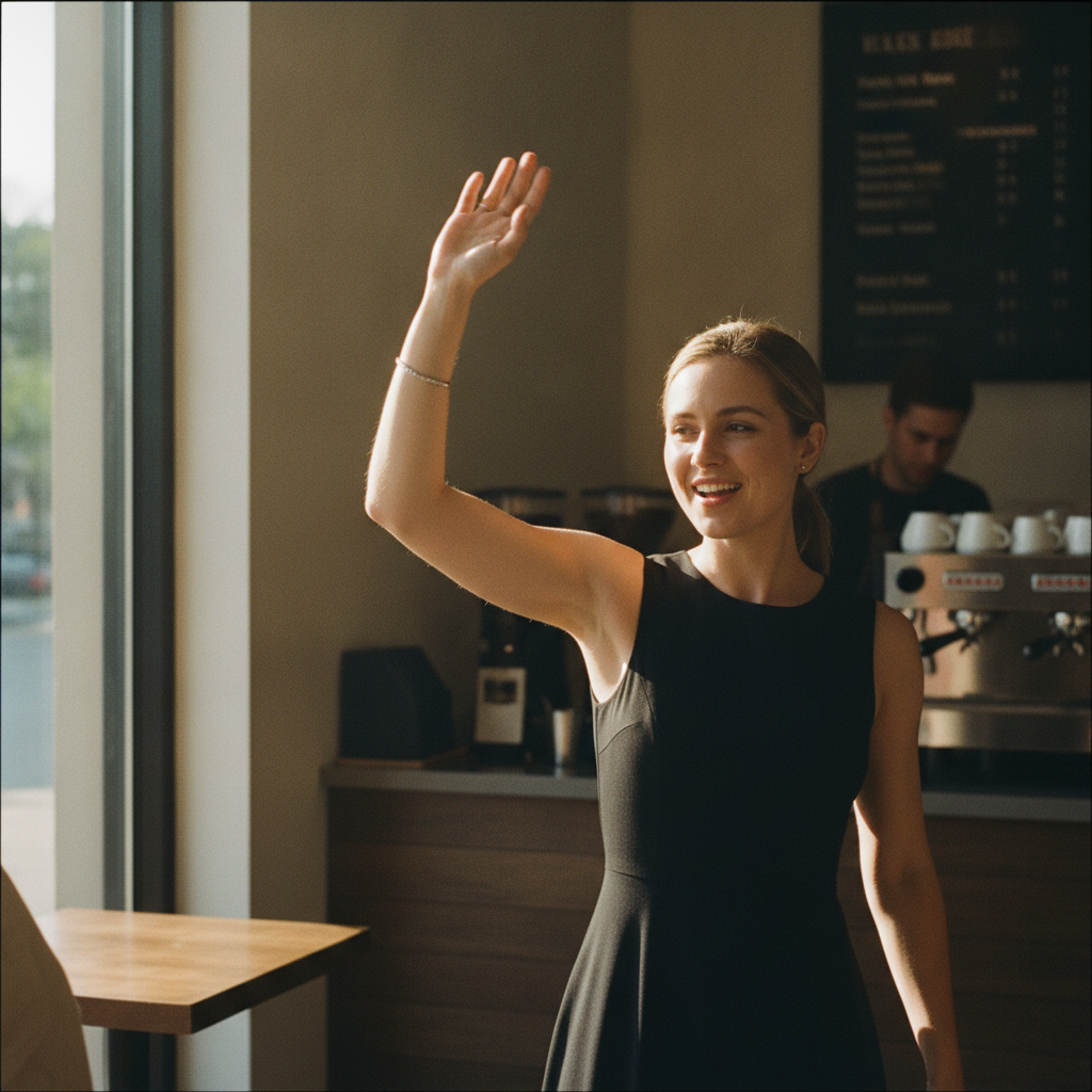 Soft underarm wave AI-generated photoreal reference