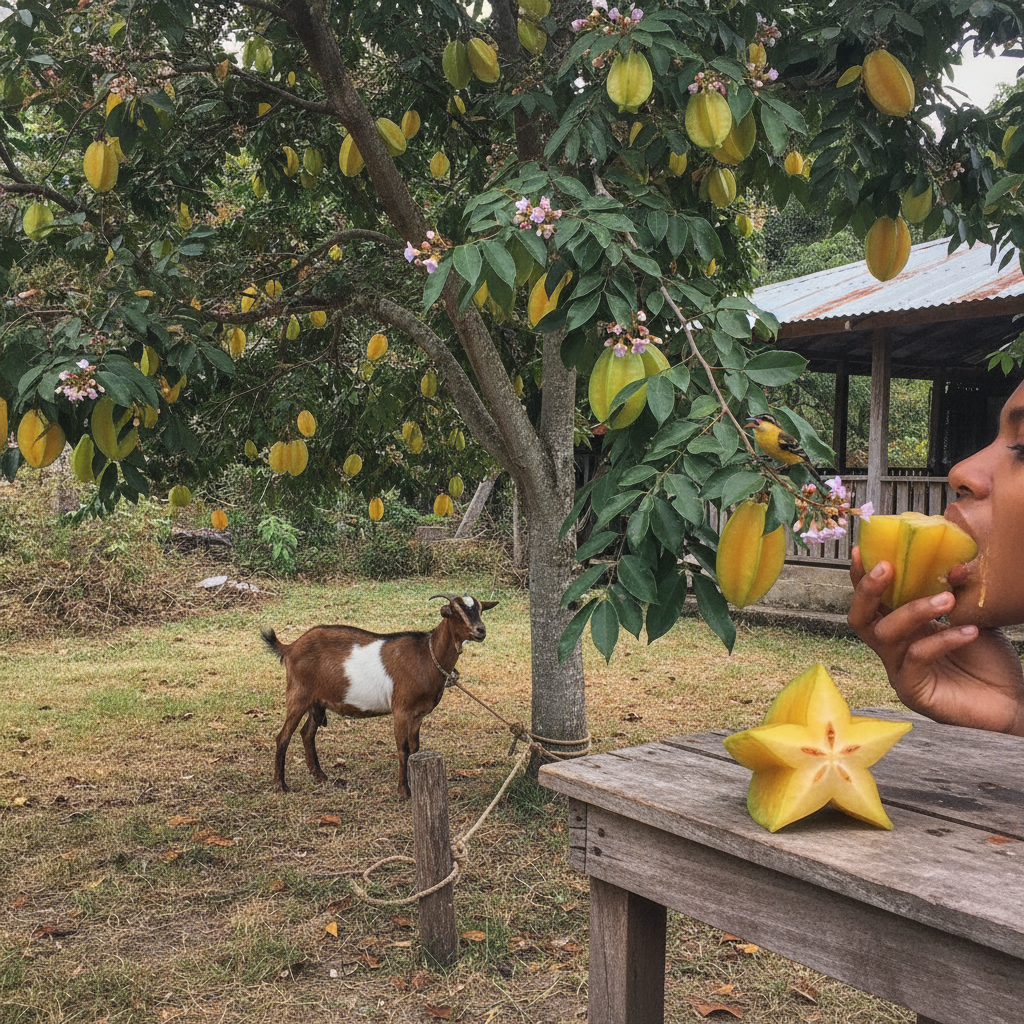 Star fruit (carambola) AI-generated photoreal reference