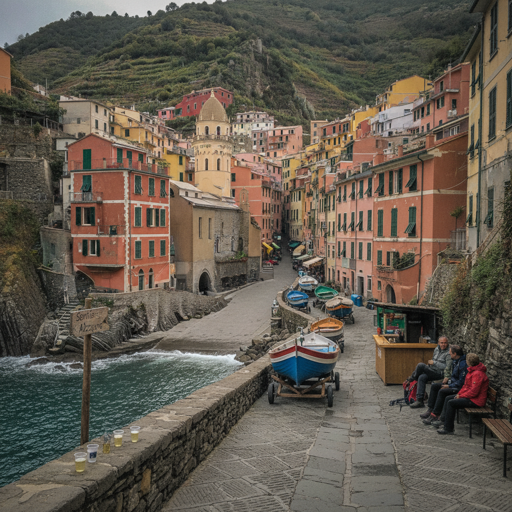 Riomaggiore, Cinque Terre, Liguria, Italy AI-generated photoreal reference