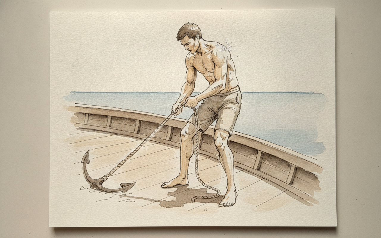 Lifting Anchor by Hand example 1