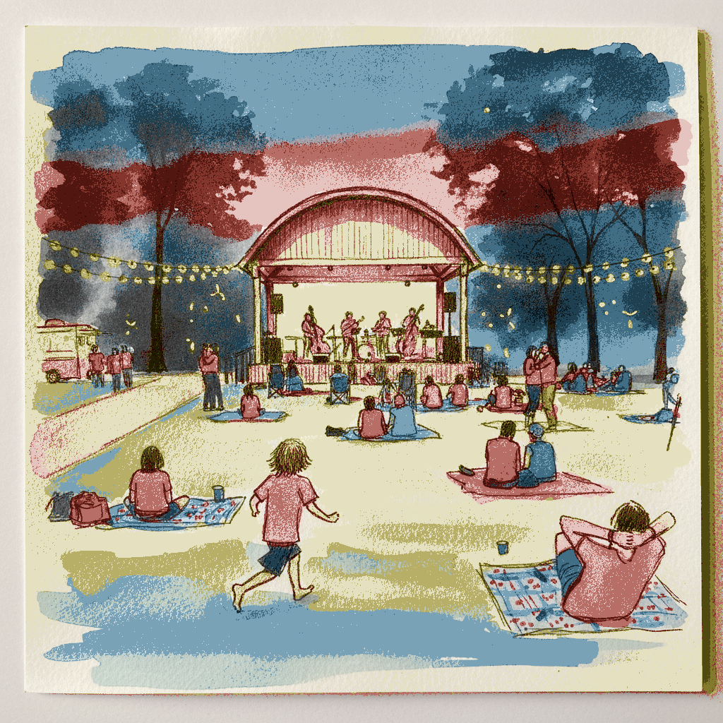 Bandshell with concert in progress example 3