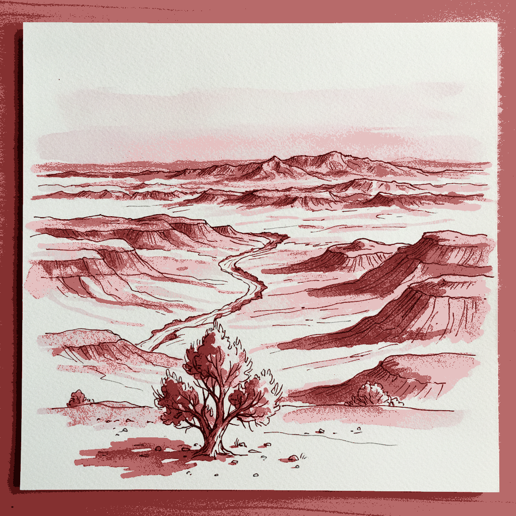 Painted Desert overlook, Petrified Forest, Arizona, USA example 3