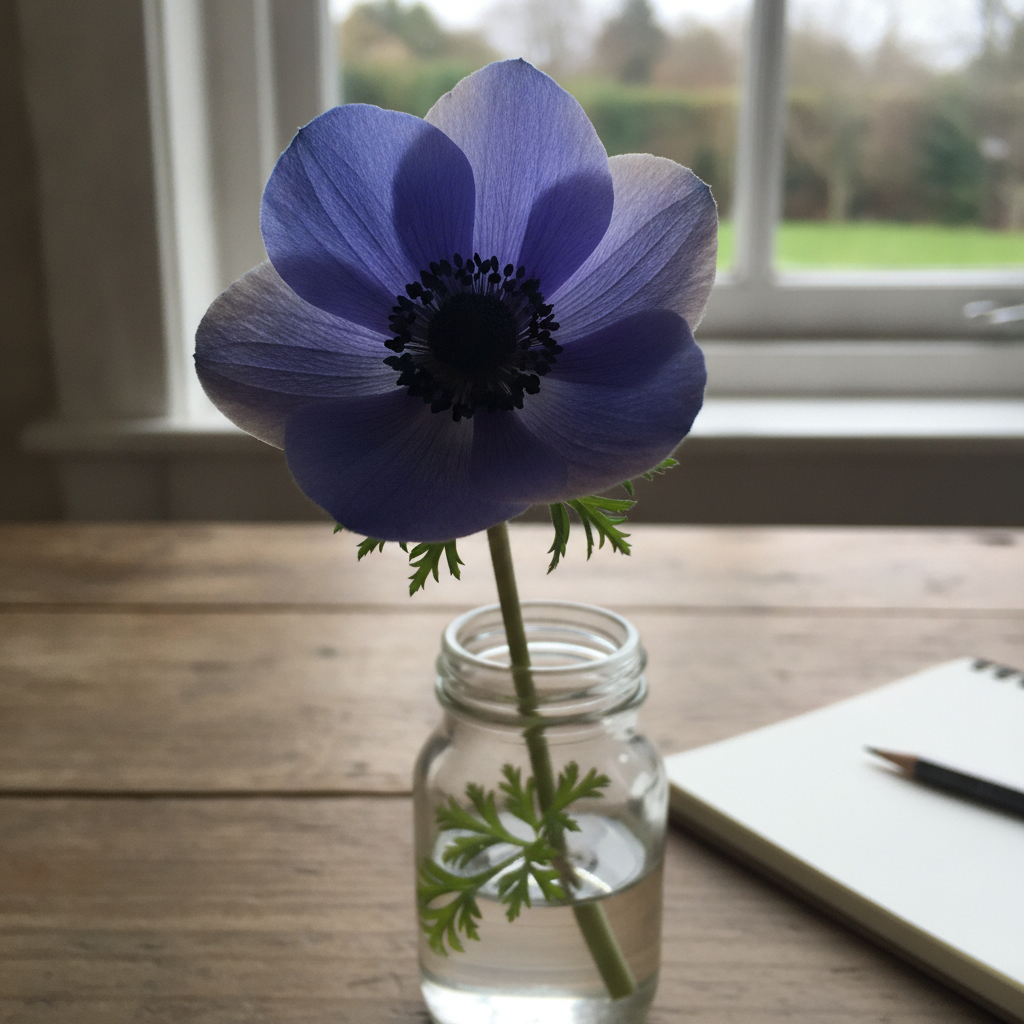 Anemone Greek Windflower AI-generated photoreal reference