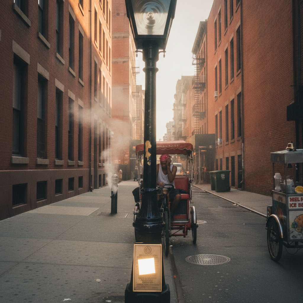 Summer Sweat Haze, Hell's Kitchen AI-generated photoreal reference