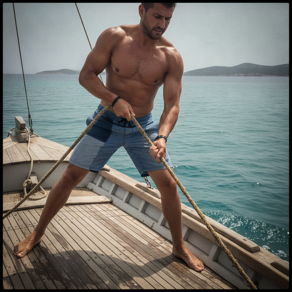 Lifting Anchor by Hand AI-generated photoreal reference