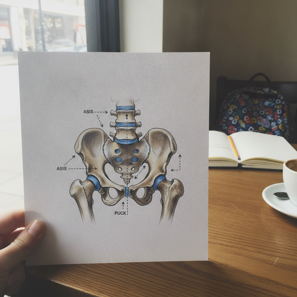 Pelvis Tilted Posterior AI-generated photoreal reference