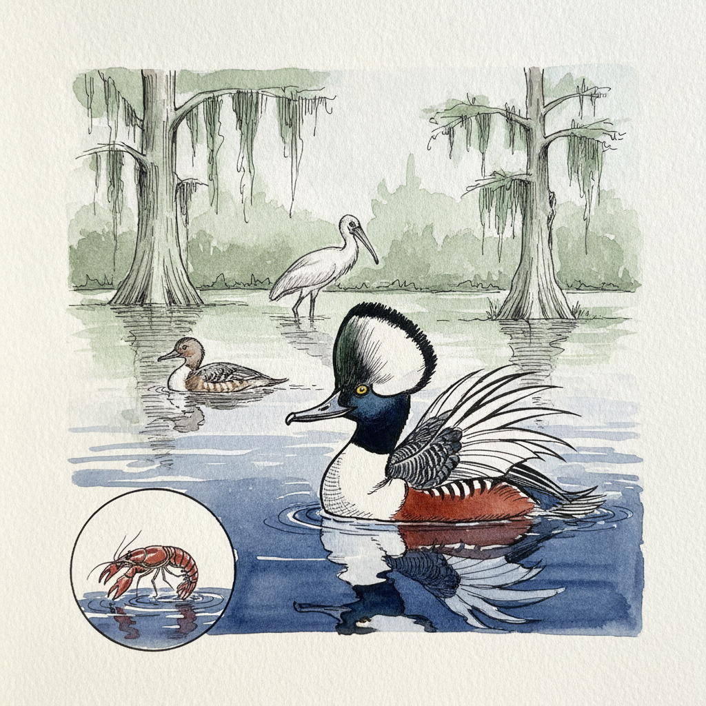 Hooded merganser example 1