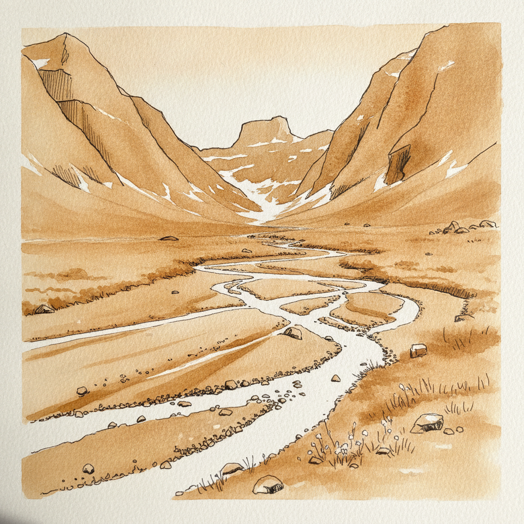 Akshayuk Pass tundra floor, Auyuittuq National Park, Baffin Island, July example 1