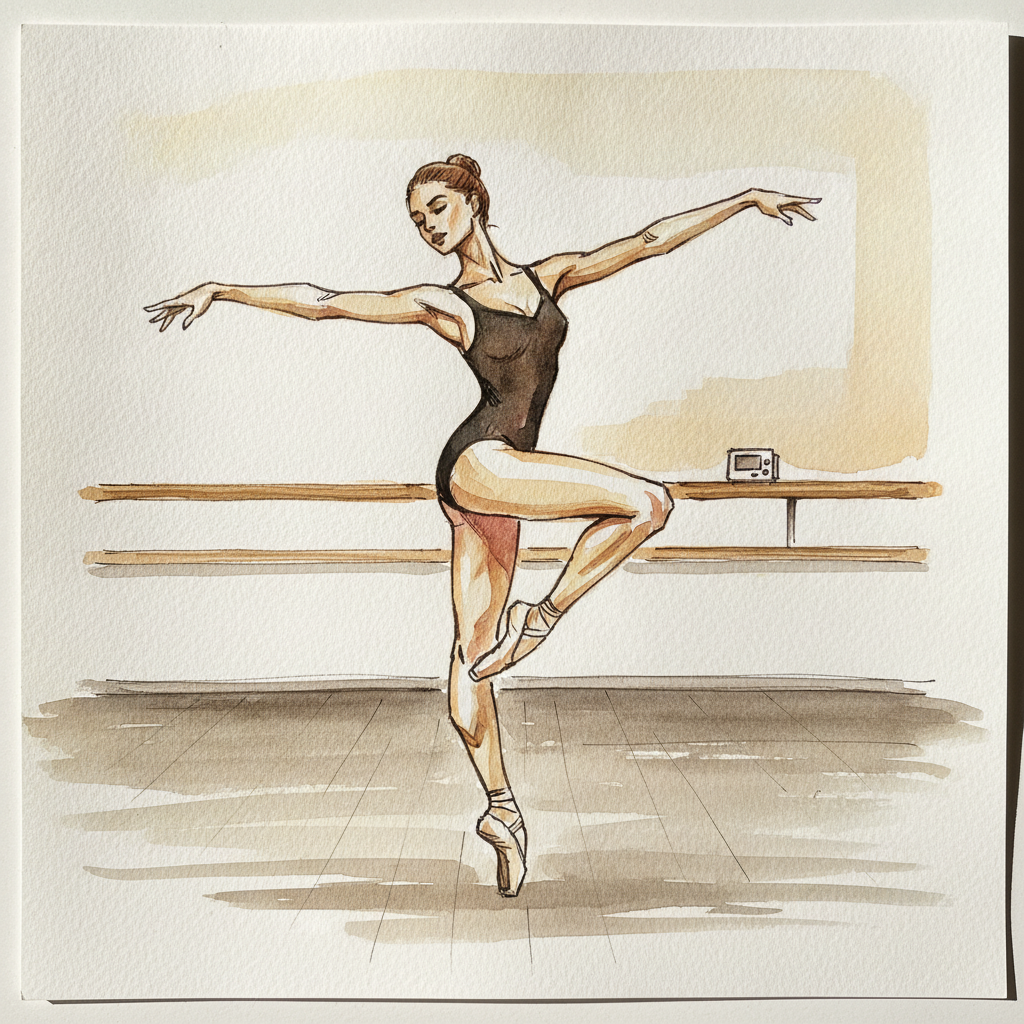 Mid-Pirouette Arabesque example 2