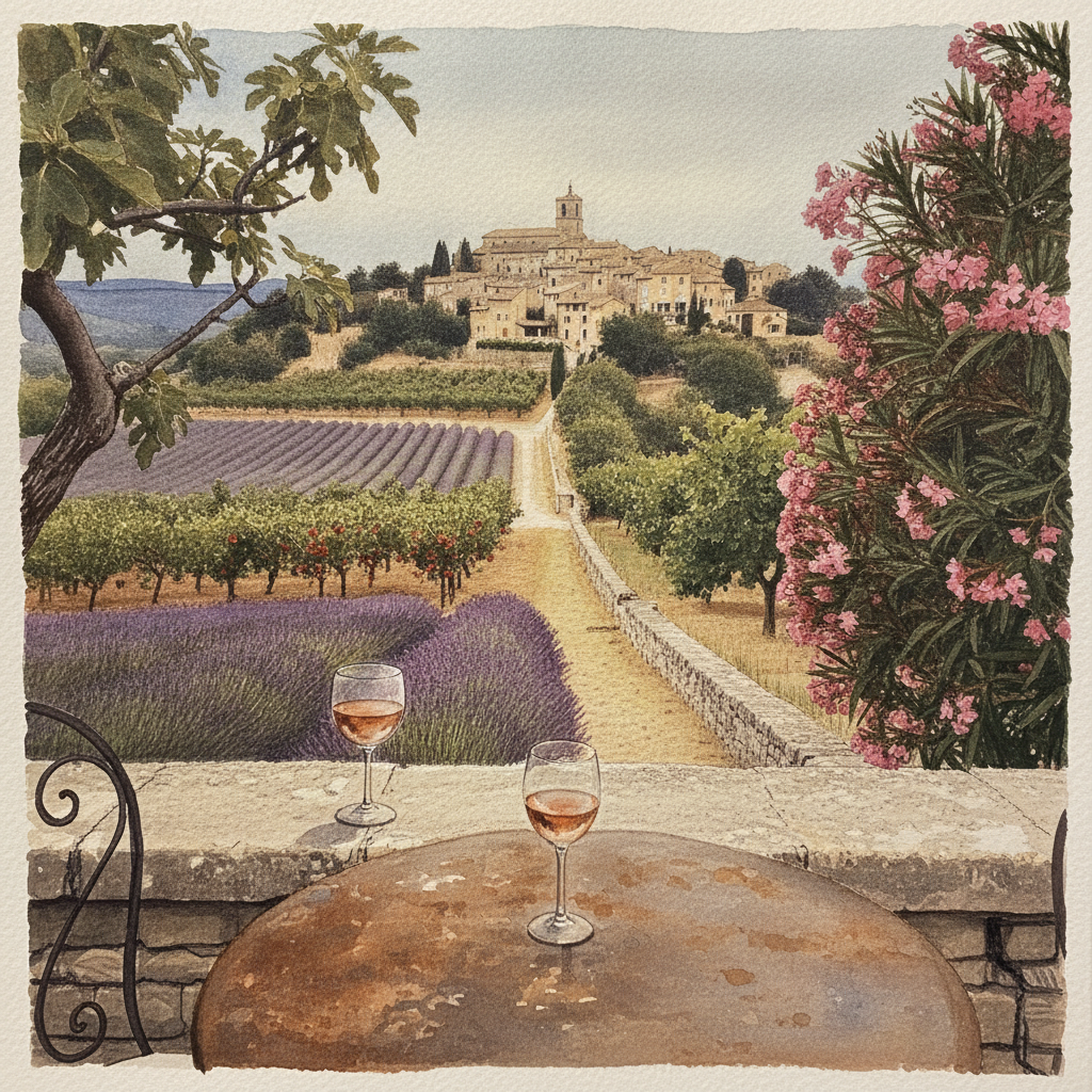 Provence Hill Village, Bonnieux, Luberon, France example 2