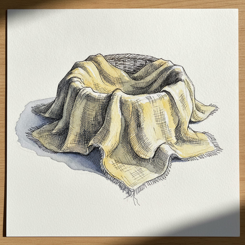 Burlap cloth in rustic still life example 2