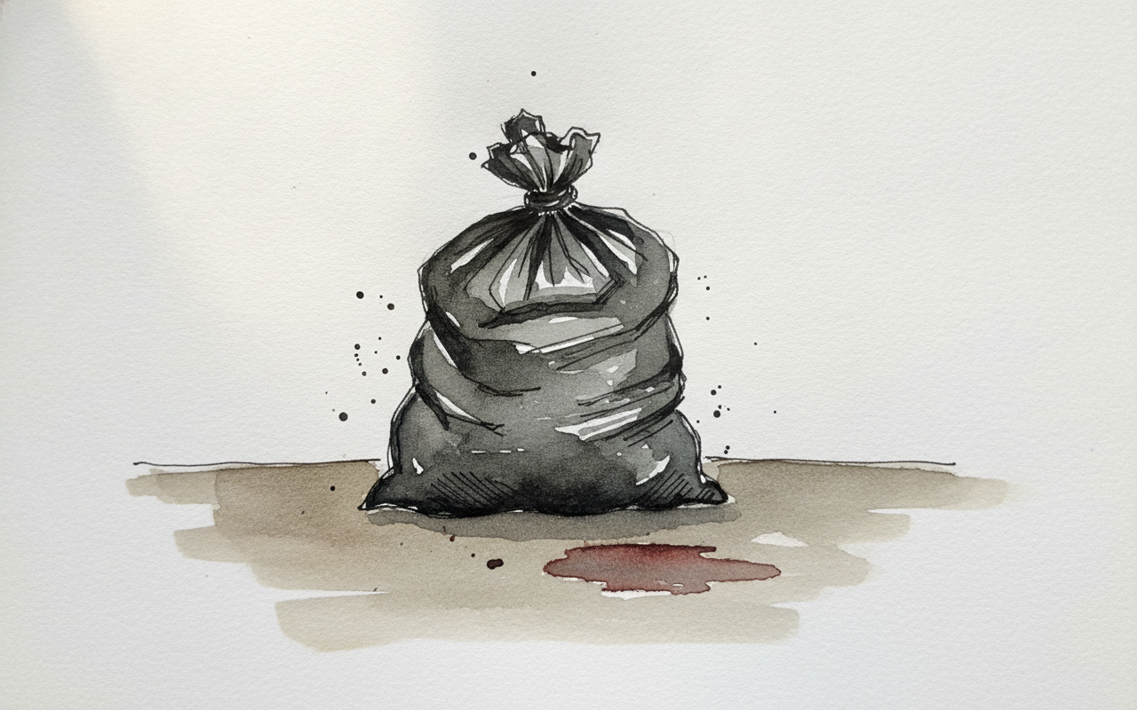 Trash Bag, Tied and Set example 3