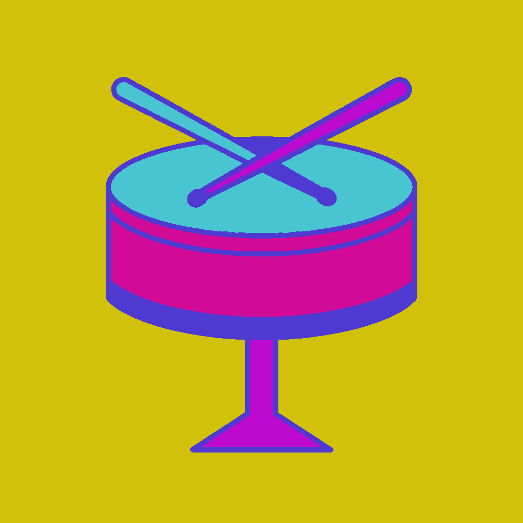 Snare drum on stand with sticks example 3