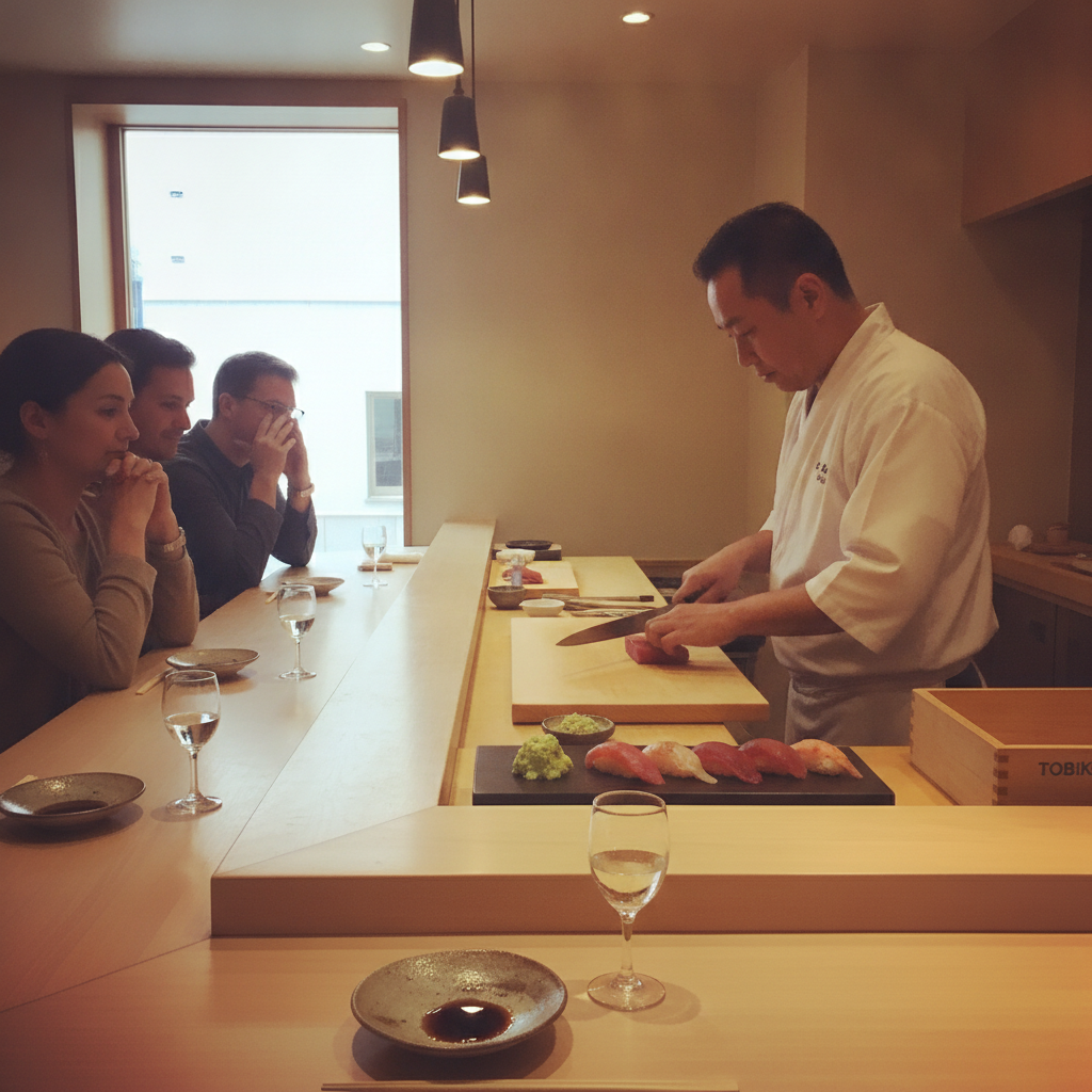 Sushi Omakase Bar AI-generated photoreal reference