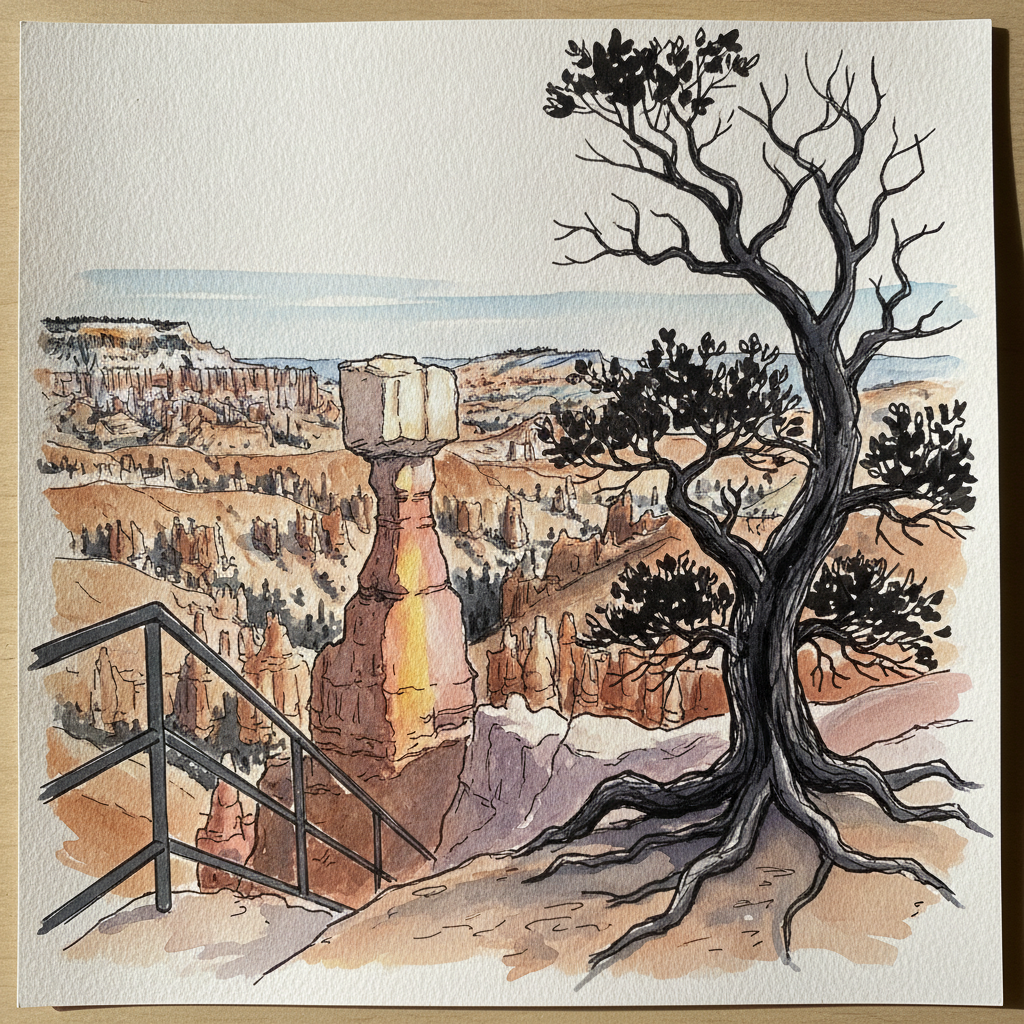 Thor's Hammer at Sunrise Point, Bryce Canyon, Utah, USA example 1