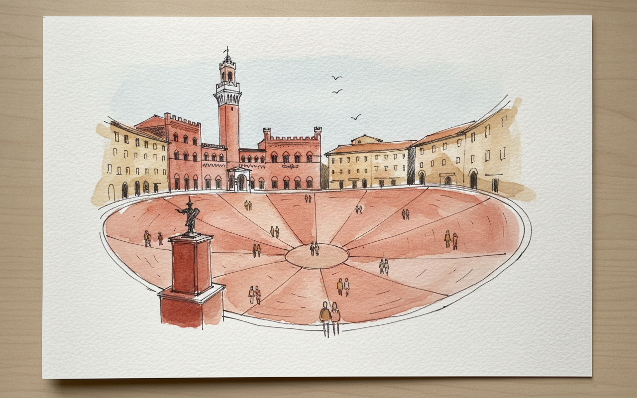 Piazza del Campo, Siena, Italy example 2