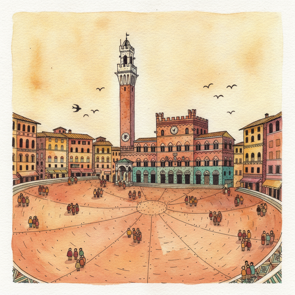 Piazza del Campo, Siena, Italy example 3