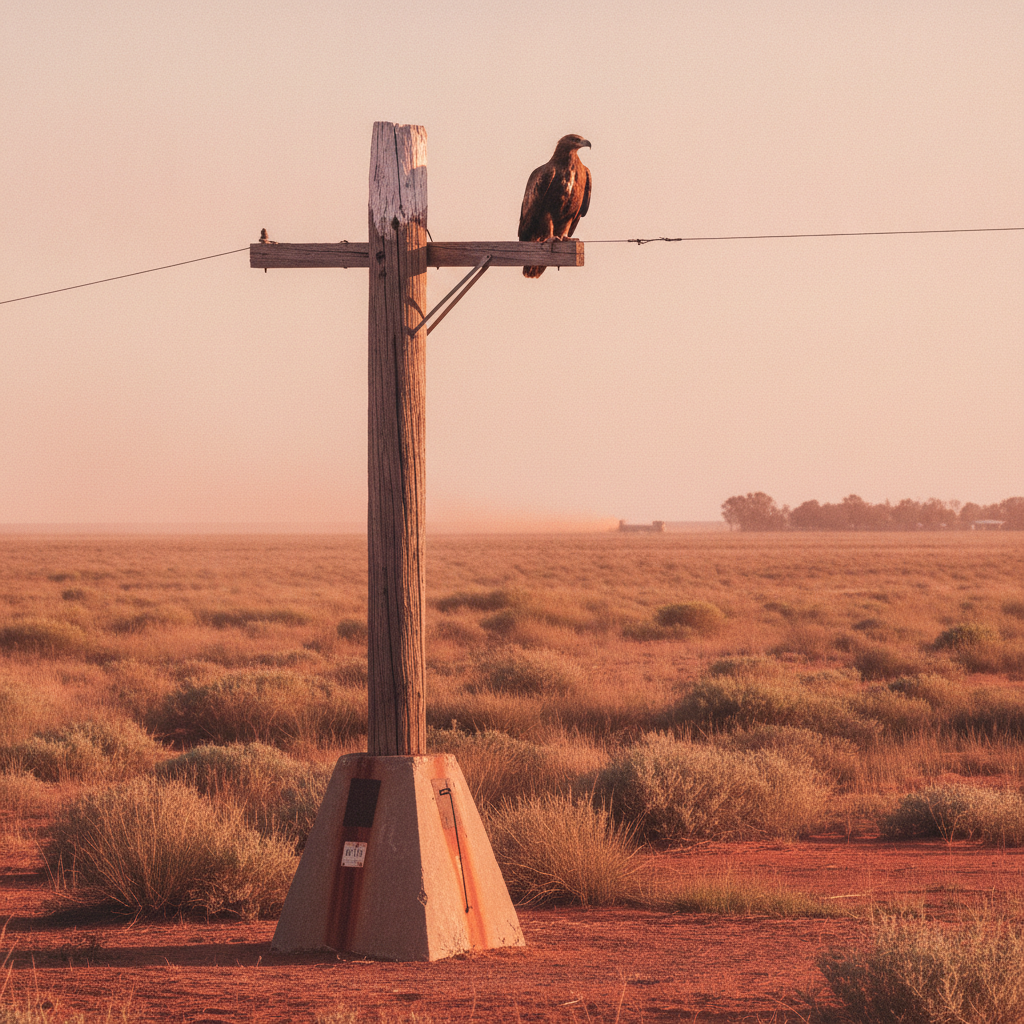 Australian Outback Pole AI-generated photoreal reference