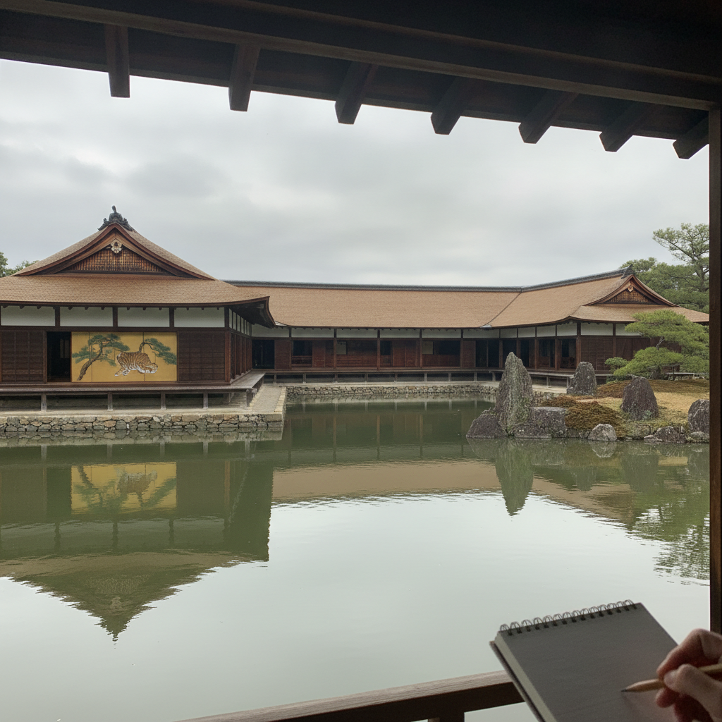 Nijō Castle, Kyoto, Japan AI-generated photoreal reference
