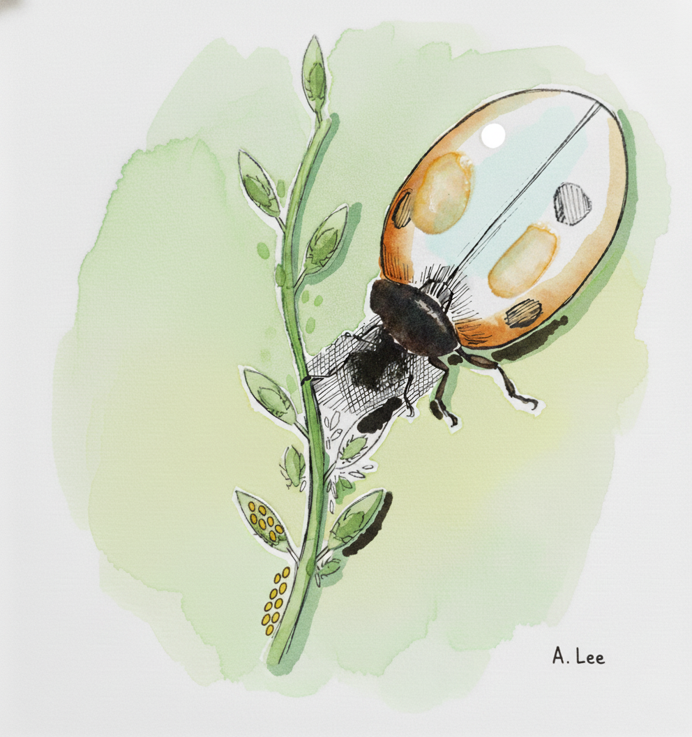 Convergent lady beetle, Bike share station with bikes, Aachen Cathedral, Aachen, Germany, Single magnolia bloom, north window, and more — pen + watercolor tutorials for May 23, 2026