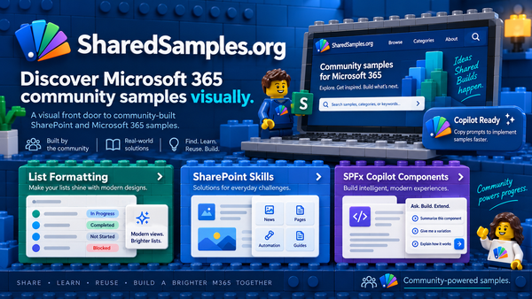 SharedSamples.org: A Visual Front Door to Microsoft 365 Community Samples