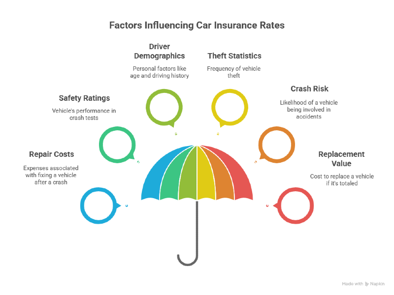 Factors influencing car insurances rates