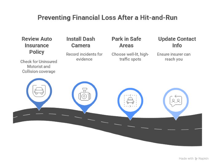 Steps to prevent financial loss after a hit-and-run