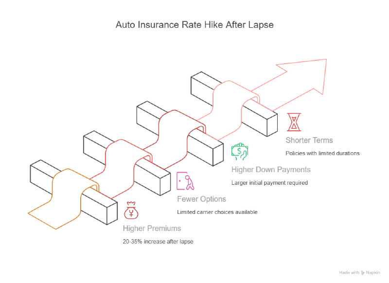 Impact of lapses in your auto insurance rates