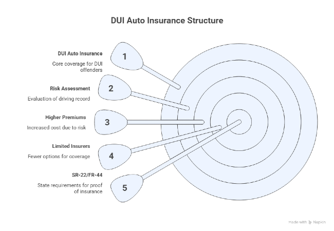 DUI auto insurance structure