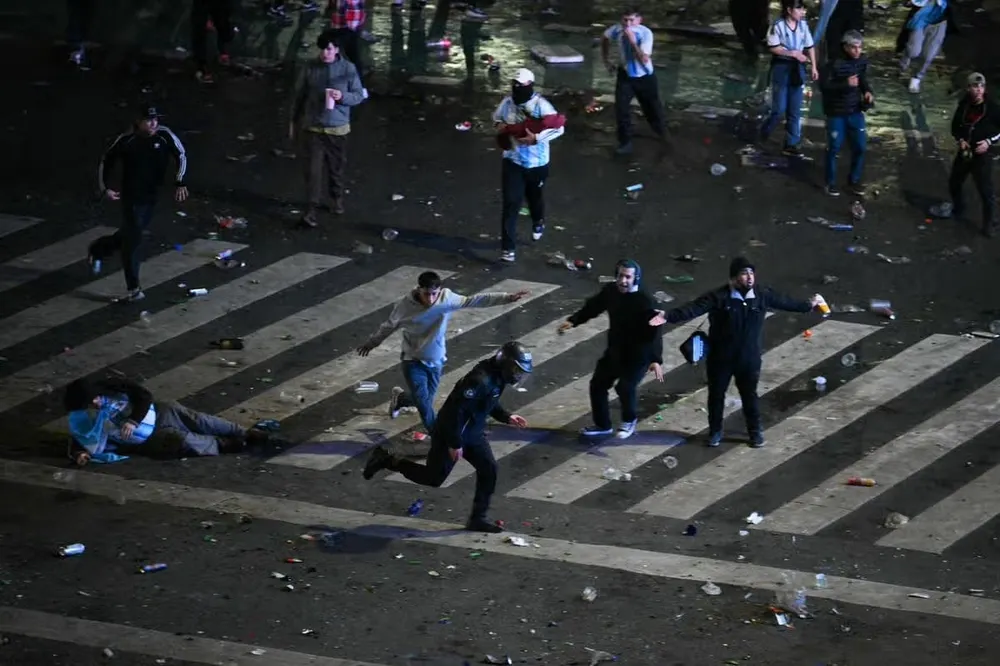 A Night of Riot at Buenos Aires’s Obelisk Following Argentina’s World Cup Final Loss to Spain