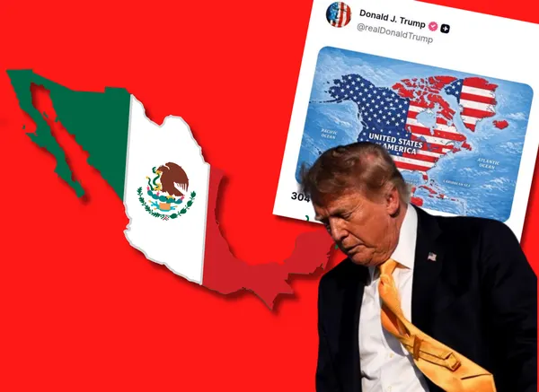Trump Posts Map Covering Mexico in the U.S. Flag. Mexico In Uproar