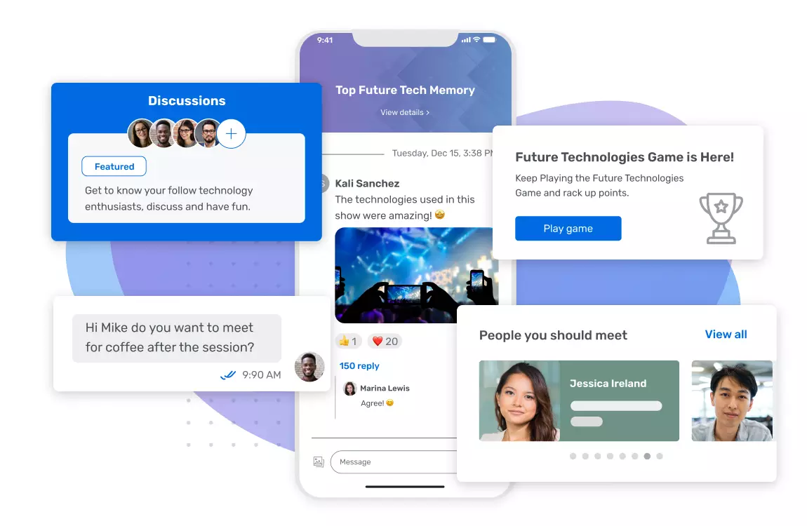 screenshots of Cvent platform