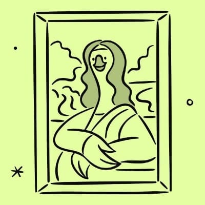 a portrait of a cartoon goose