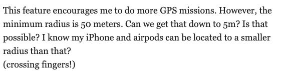 a screenshot of a feedback from one of the Account Managers