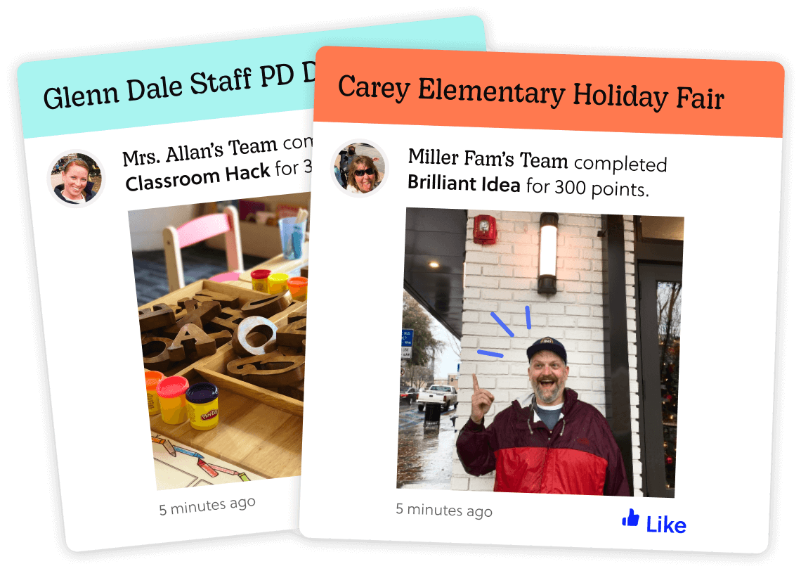 examples of fun Goosechase Missions from different schools