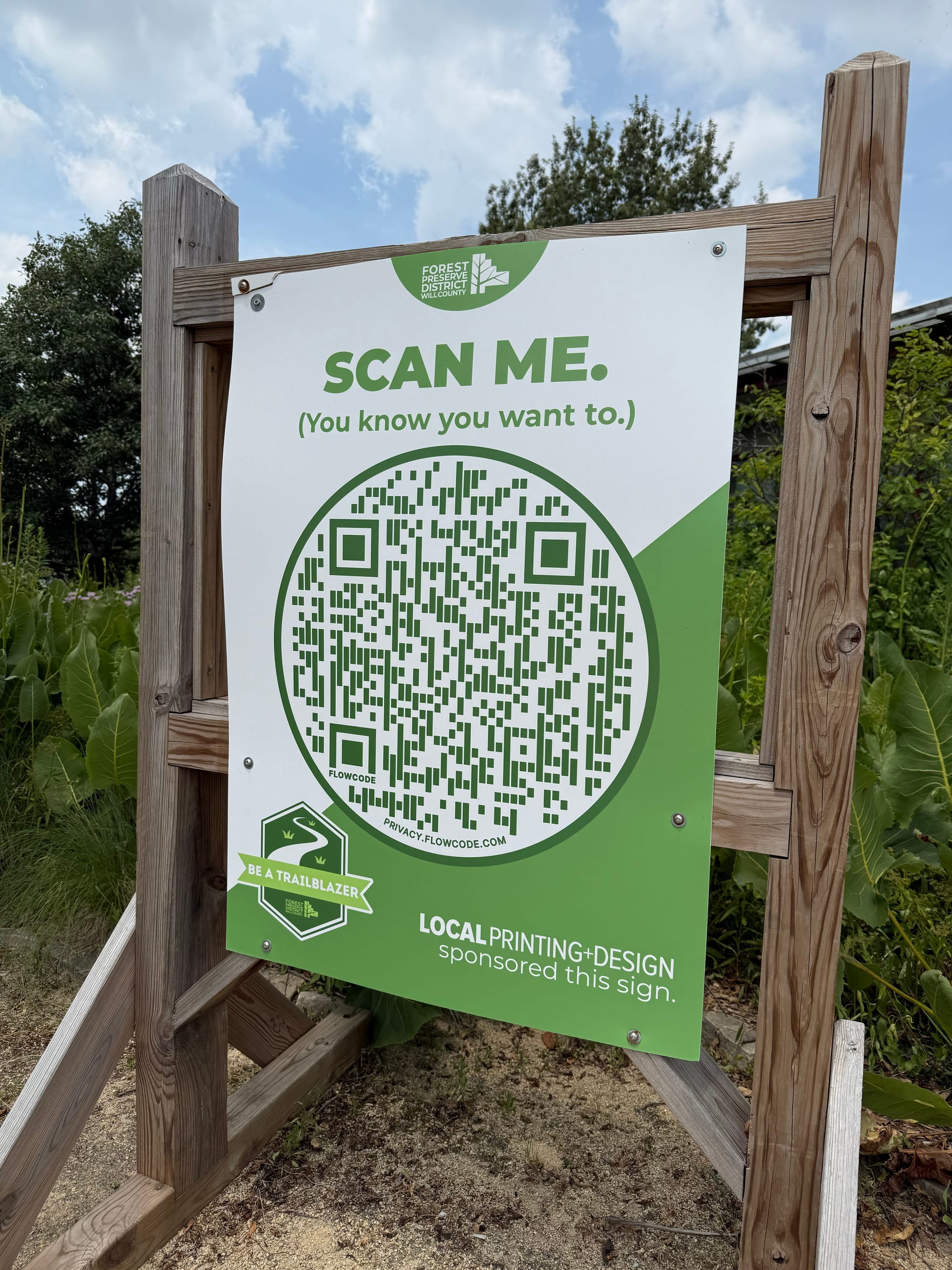 QR code sign that got a lot of engagement from passerbys