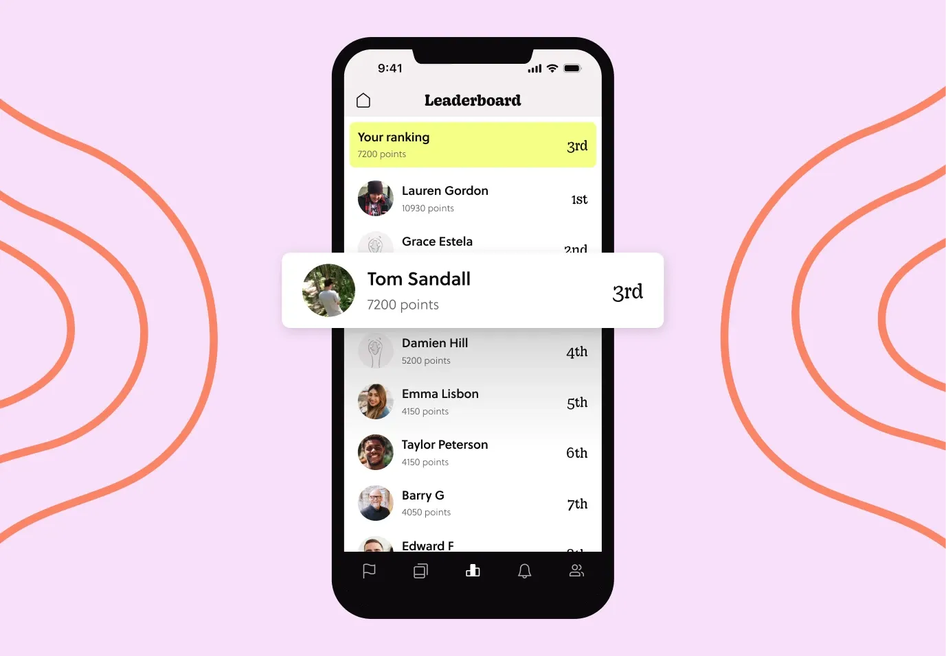 The Goosechase app leaderboard