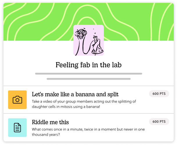 Example of a Goosechase science lesson for K-12 schools