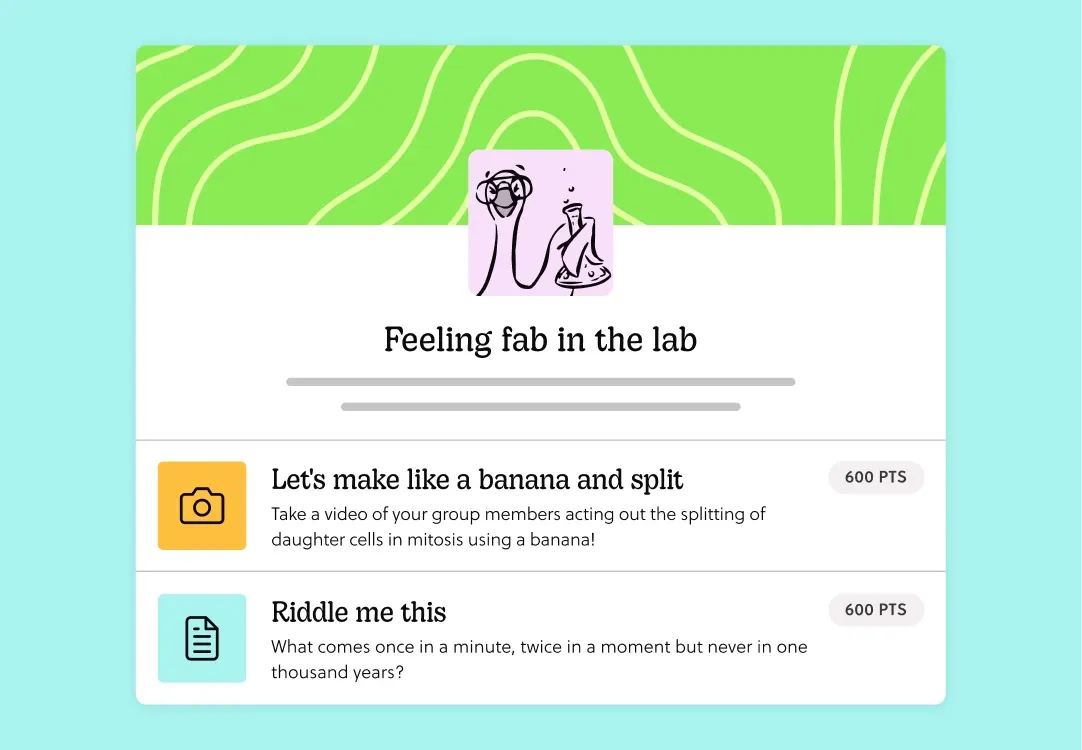 Kick off a hands-on lesson Experience with Missions that make learning memorable
