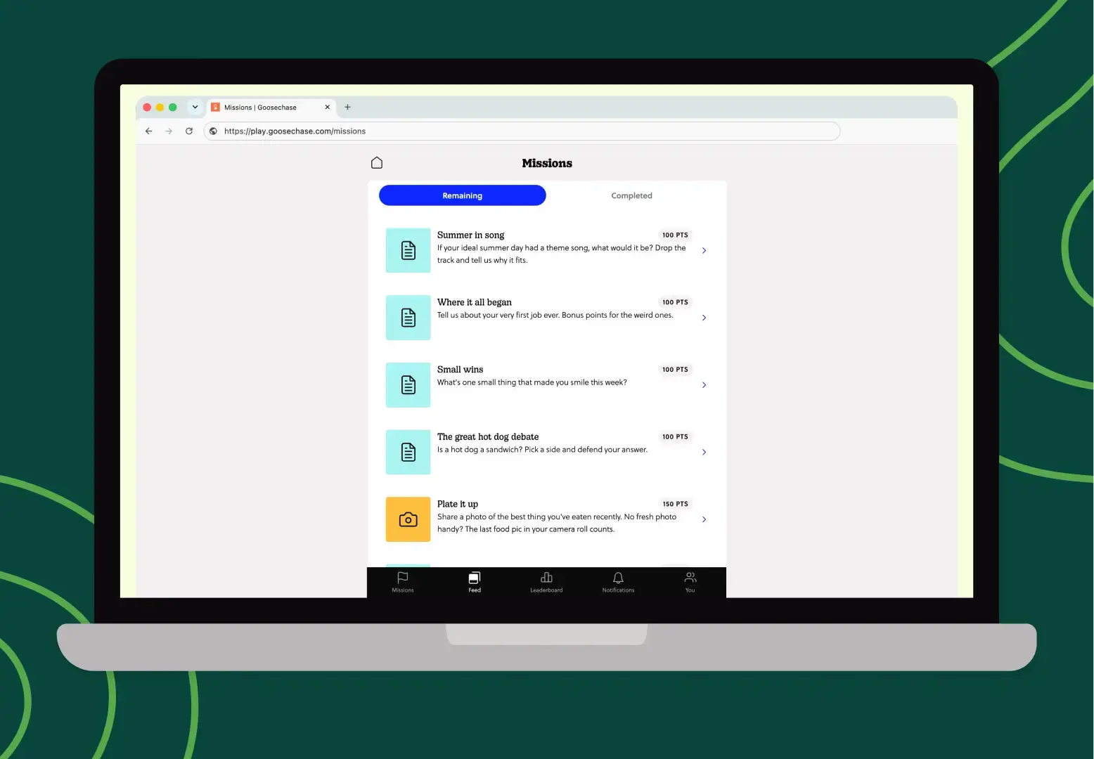 Participants can now play Goosechase even on laptops and desktops.