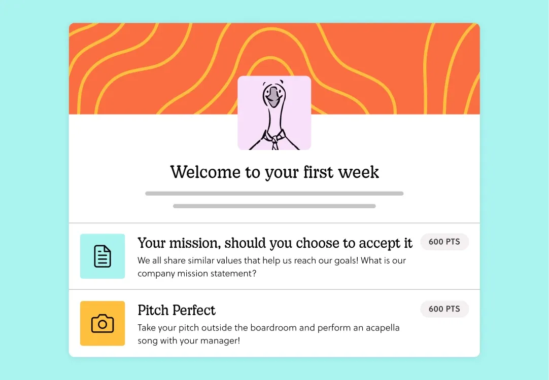 Welcome new hires with an onboarding Experience that gets them excited from day one