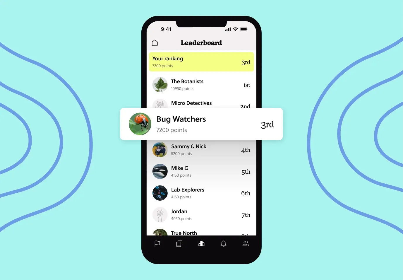 See where you soar among your flock in real time